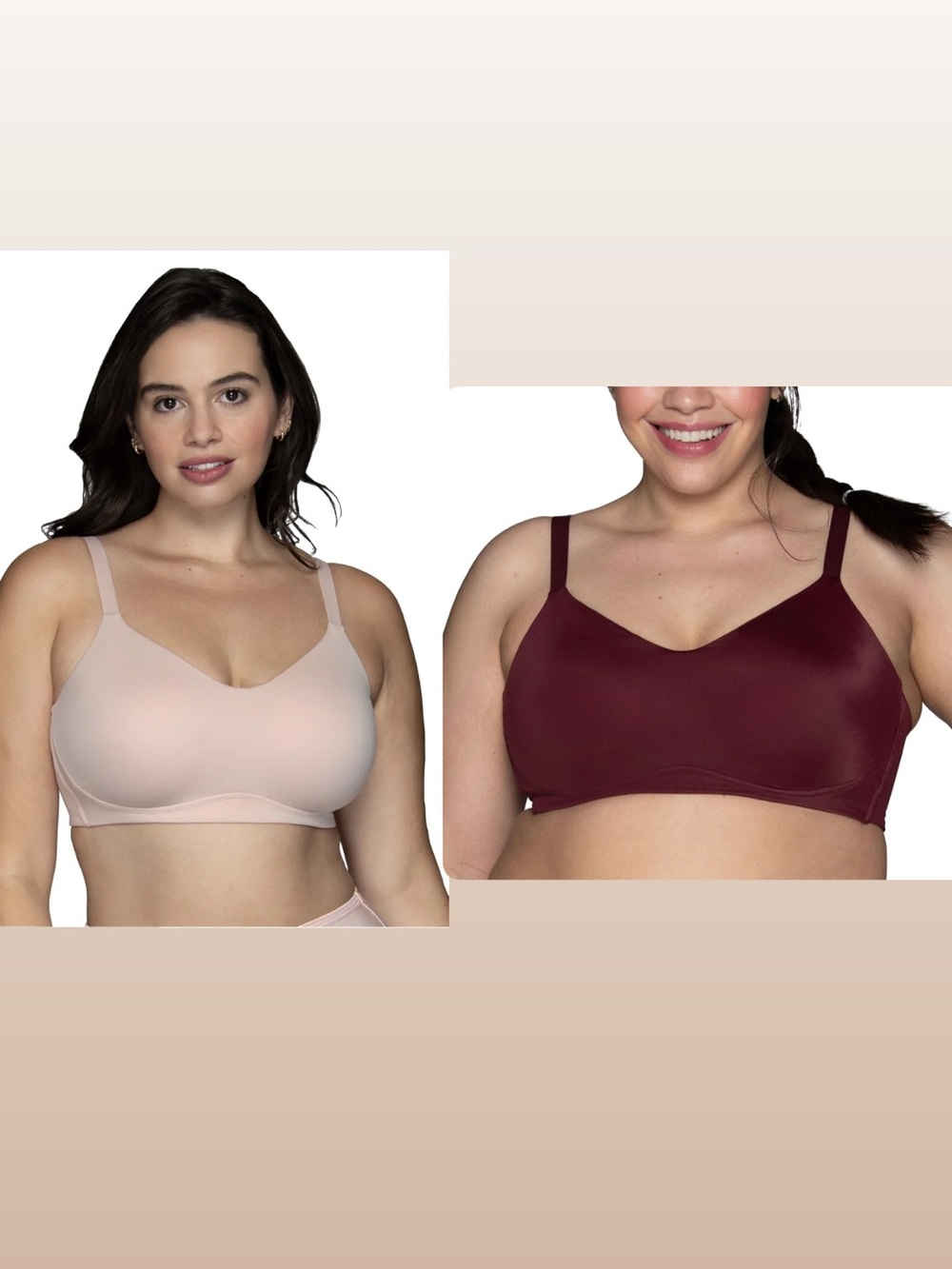 Set Of 2: Vanity Fair Beauty Back Smoothing Wireless Bra